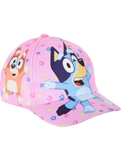 Růžová dětská kšiltovka Bluey
