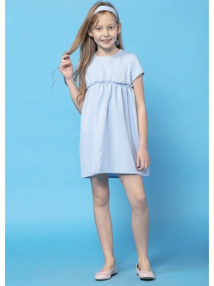 Světle modré dívčí šaty máma a dcera (Rozmiar 68)