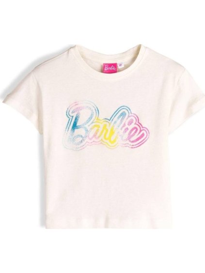 Bílé dětské bavlněné tričko Barbie