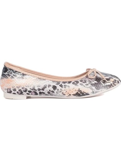 Ploché dámské baleríny s hadím vzorem
