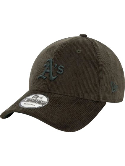 Tmavě zelená kšiltovka New Era 9FORTY Oakland Athletics MLB Cord Cap