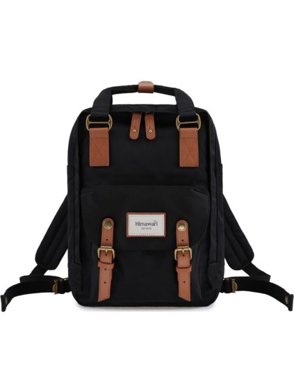 Himawari Černý stylový batoh s hnědými akcenty (Velikost ONE SIZE)