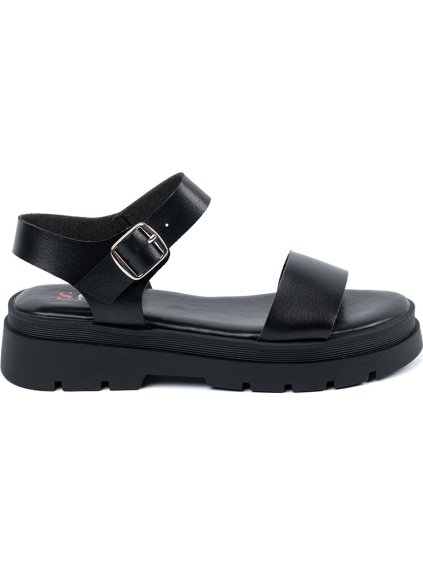 Černé dámské sandály na platformě