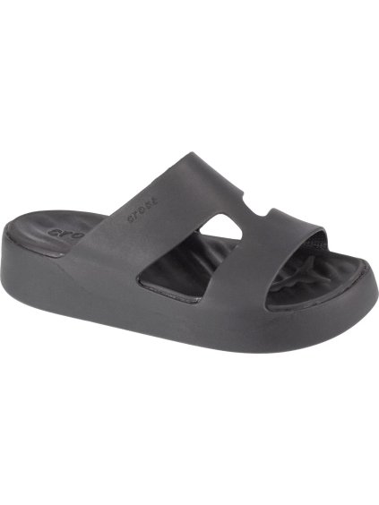 Černé nazouváky na platformě Crocs Gataway Platform H-Strap