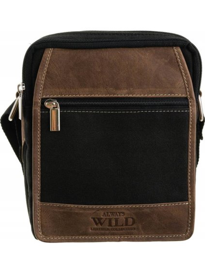 Always Wild Hnědo-černá messenger taška