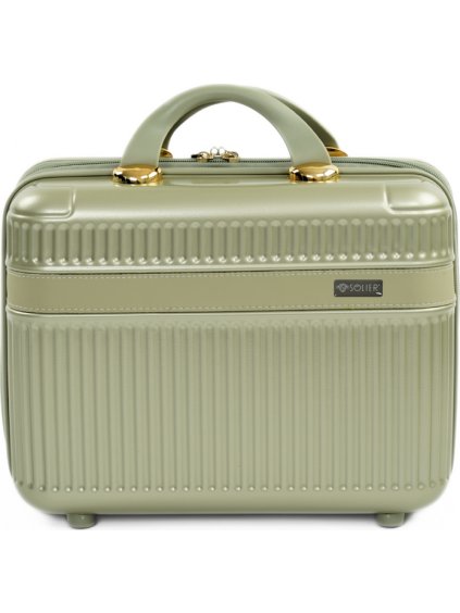 Khaki malý cestovní kufřík Solier Nokiro