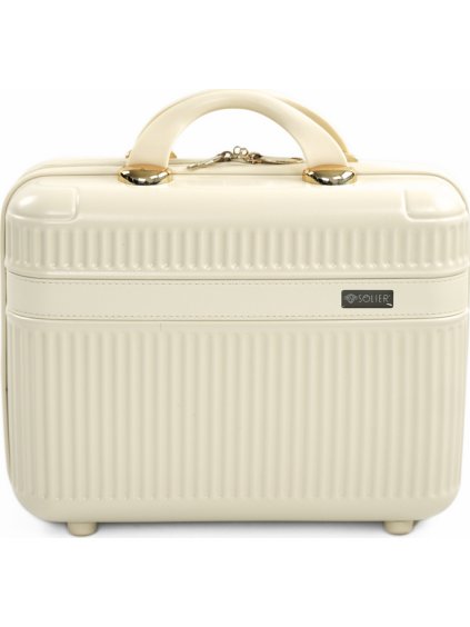 Světle béžový malý cestovní kufřík Solier Nokiro