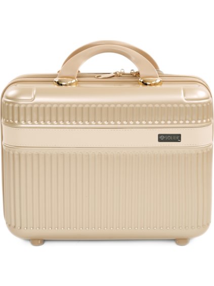Zlatý malý cestovní kufřík Solier Nokiro