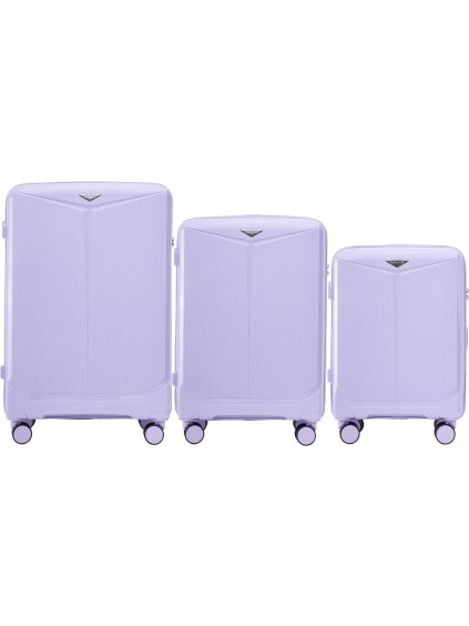Světle fialová sada 3 cestovních kufrů WINGS COCKATIEL