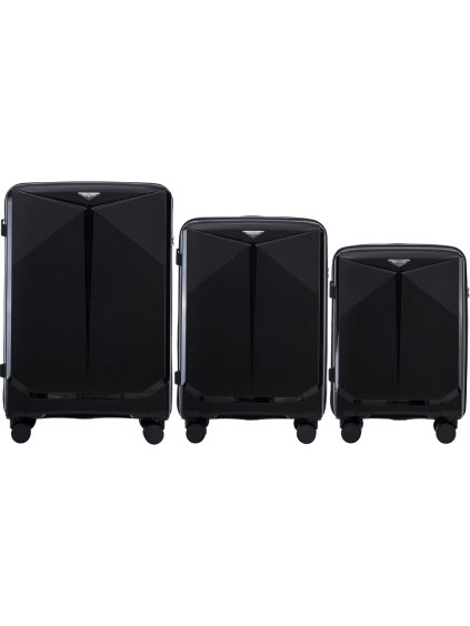 Černá sada 3 cestovních kufrů WINGS COCKATIEL