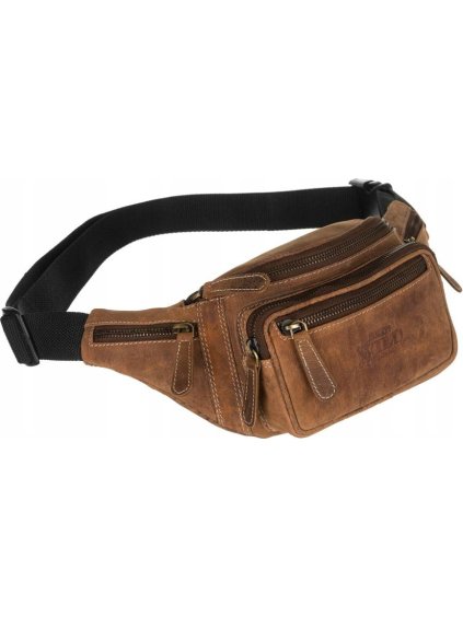 Always Wild Hnědá pánská kožená ledvinka