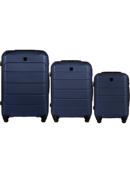 Tmavě modrá sada 3 cestovních kufrů WINGS GANNET