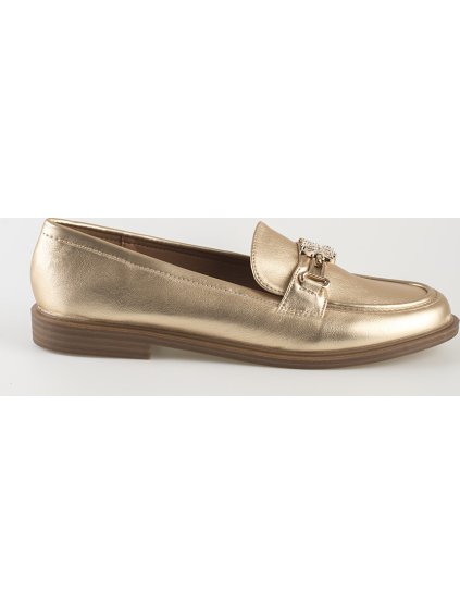 Zlaté mokasíny s přezkou