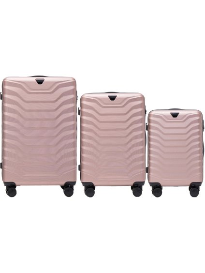 Rosegold 3dílná sada kufrů PEAFOWL