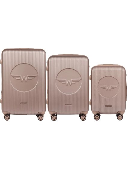 Champagne sada cestovních kufrů SWALLOW