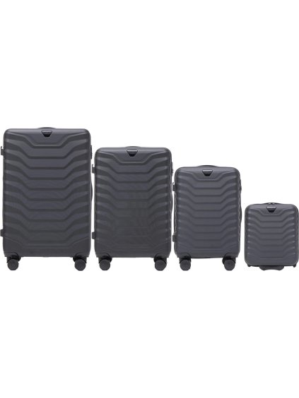 Černá 4dílná sada kufrů PEAFOWL