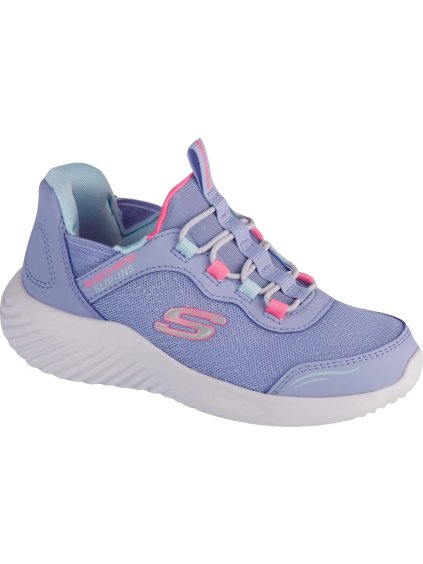 Světle fialové dívčí tenisky Skechers Slip-Ins: Bounder - Simple Cut (Velikost 31)