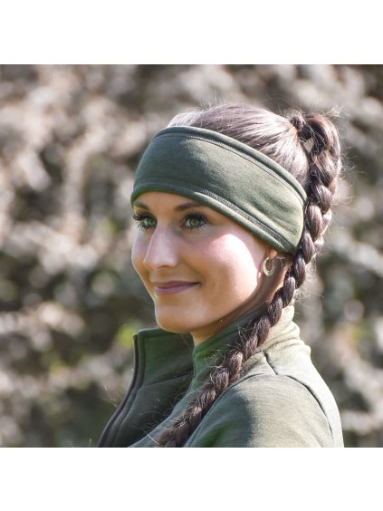 Khaki dámská funkční čelenka