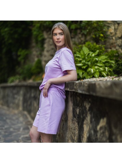 Světle fialové dámské volné kraťasy