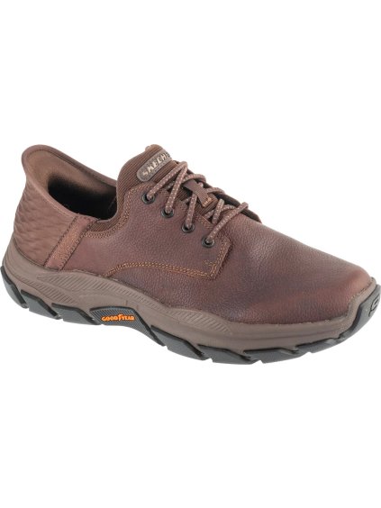 Hnědé pánské tenisky Skechers Slip-Ins: Respected - Garrett (Velikost 41)