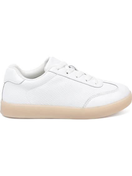 Bílé dámské kožené sneakersy