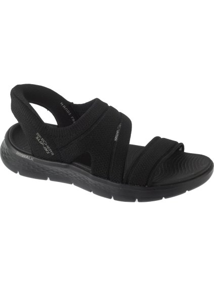 Černé dámské sportovní sandály Skechers Slip-Ins: Go Walk Flex Sandal - Enticing (Velikost 36)