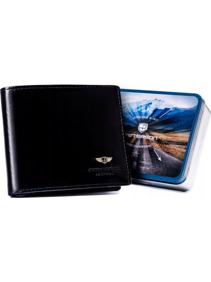 Peterson Černá pánská kožená peněženka W076