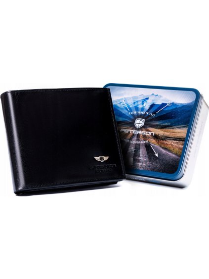 Peterson Černá kožená pánská peněženka W080