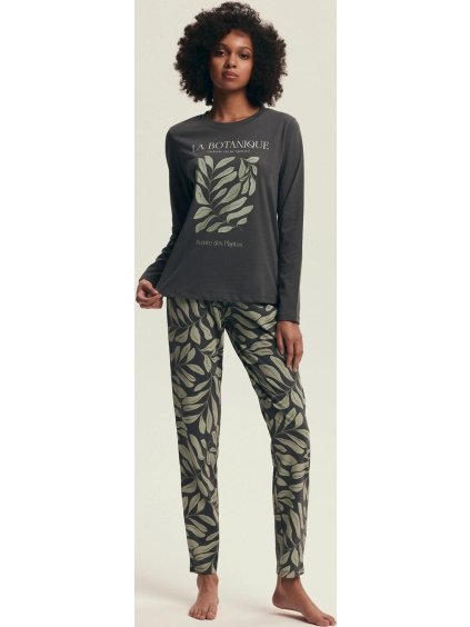 Henderson Dlouhé dámské bavlněné pyžamo s potiskem