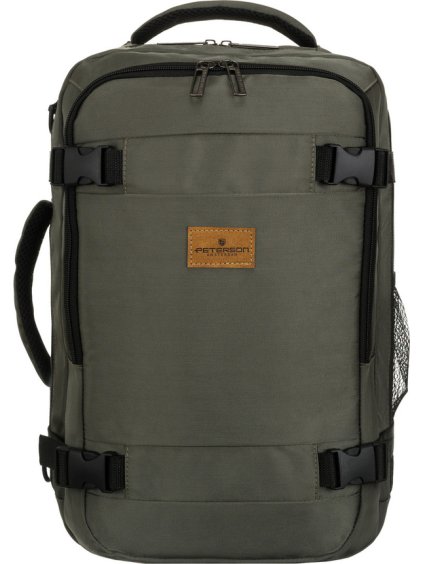 Peterson Tmavě šedý cestovní batoh s prodyšnými popruhy 40x25x20 cm