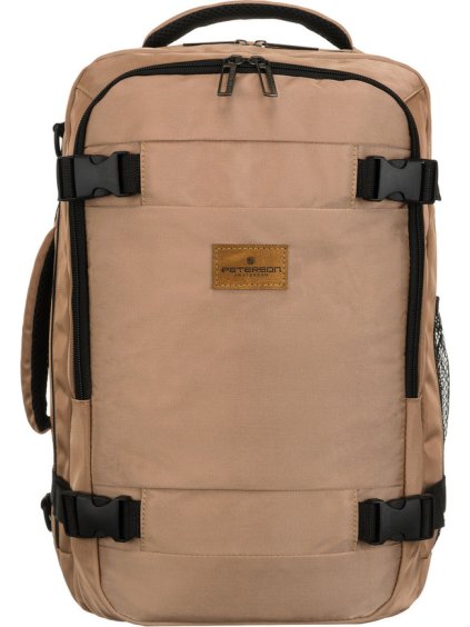 Peterson Béžový cestovní batoh s prodyšnými popruhy 40x25x20 cm