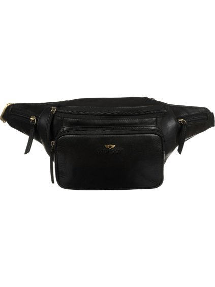 Peterson Černá pánská kožená ledvinka