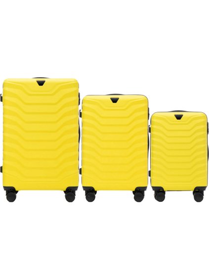 Žlutá 3dílná sada kufrů PEAFOWL