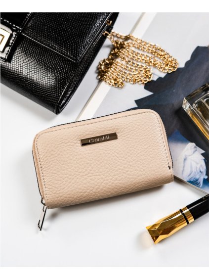 4U Cavaldi béžová peněženka s texturou M785