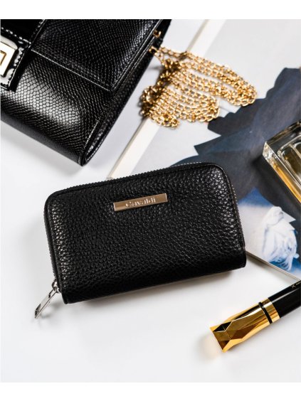 4U Cavaldi černá peněženka s texturou M781