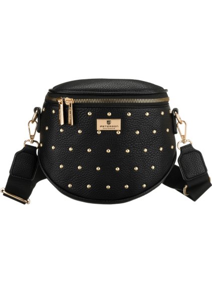 Peterson Černá dámská ledvinka zdobená cvočky