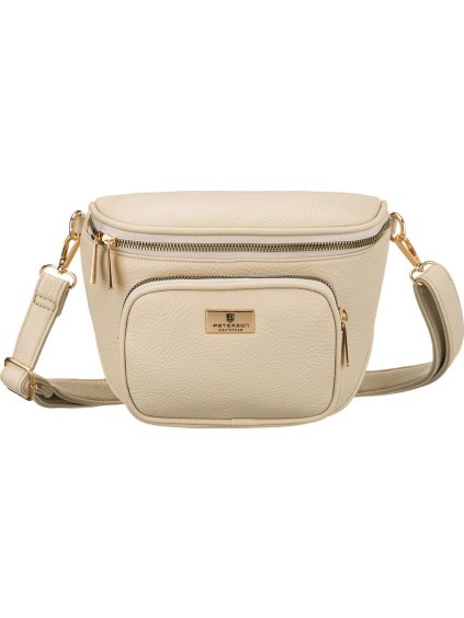 Peterson Béžová dámská koženková ledvinka s nastavitelným popruhem