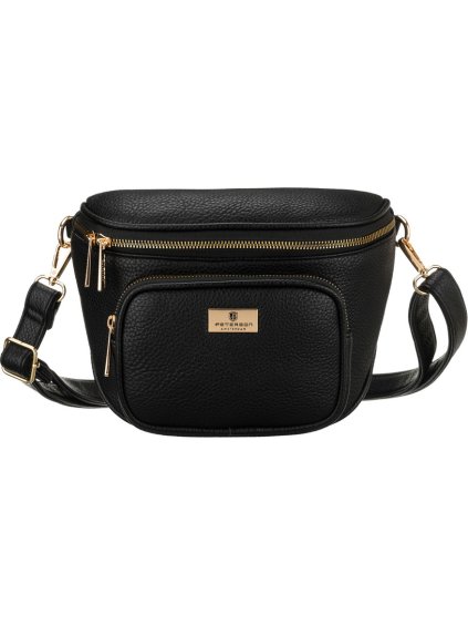 Peterson Černá dámská koženková ledvinka s nastavitelným popruhem