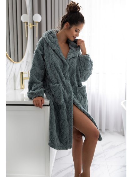 Sensis Smaragdový dámský měkký župan Grethen (Velikost S/M, Barva smaragdová)