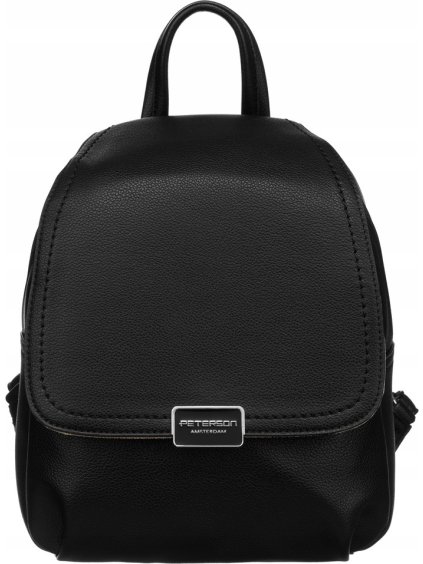 Peterson Černý menší batoh s klopou