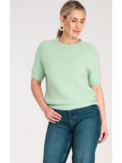 Mint dámský teplý svetr s krátkým rukávem