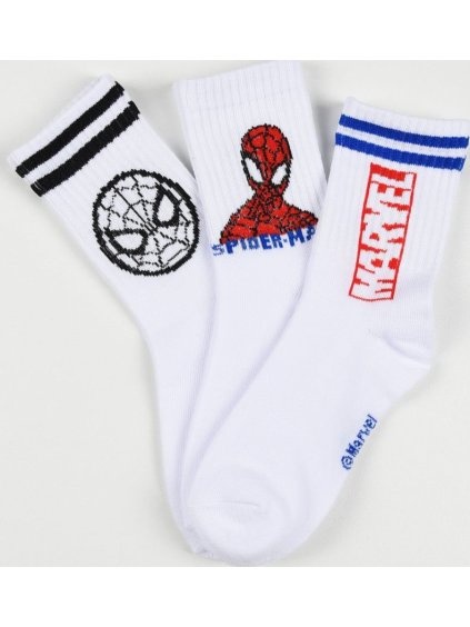 Sada 3 párů bílých ponožek Marvel Spider-Man