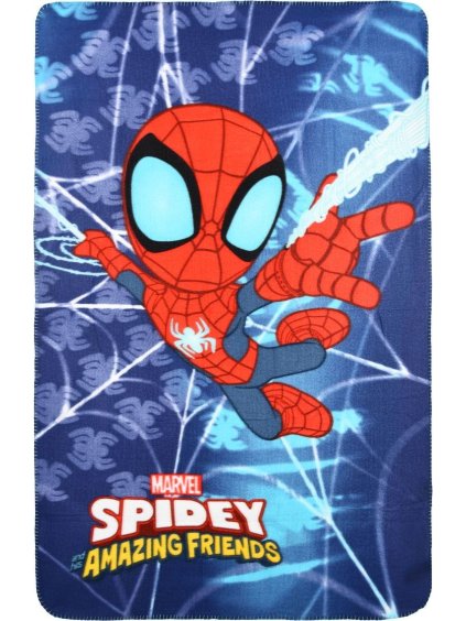 Modrá dětská deka s potiskem Spidey - Marvel