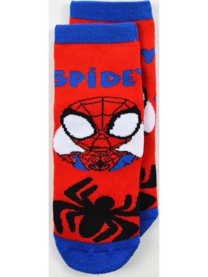 Červeno-modré chlapecké protiskluzové ponožky Marvel Spidey