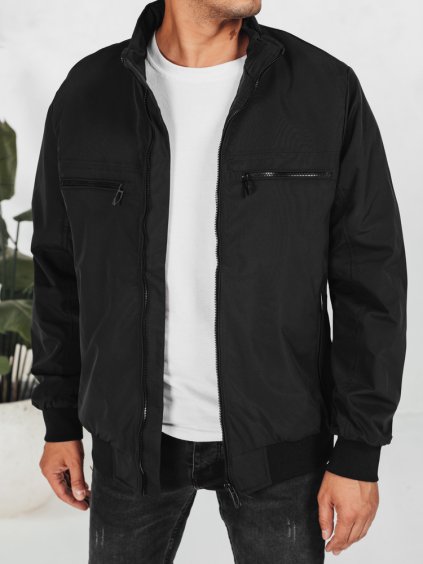 Černý pánský bomber se zipy