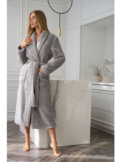 L&L Dámský dlouhý župan s hvězdičkami