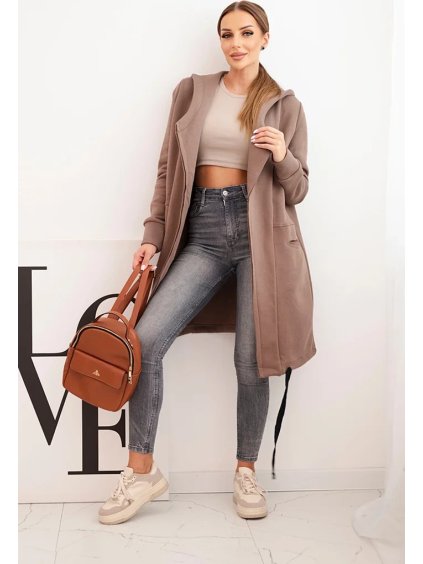 Mocca dámský zateplený kardigan s kapucí