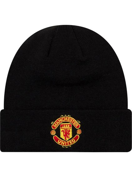 Černá pánská čepice New Era Core Cuff Beanie Manchester United FC Hat