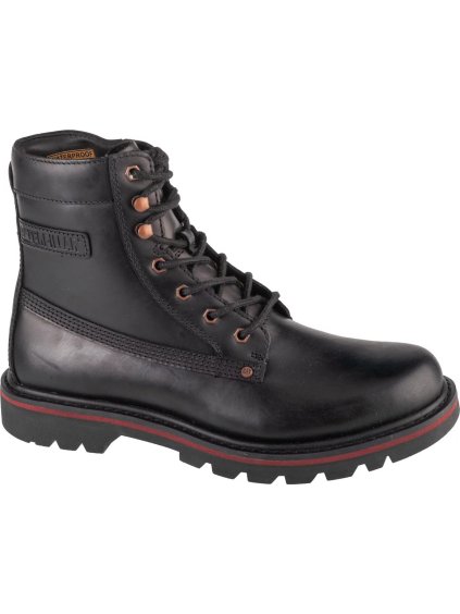 Černé pánské kožené kotníkové boty Caterpillar Colorado Grader WP