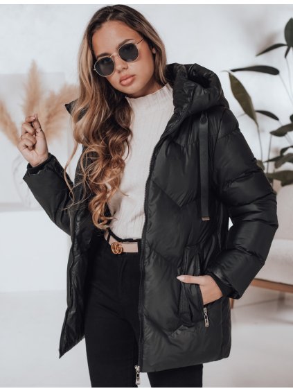 Černá dámská zimní prošívaná bunda SALVONA